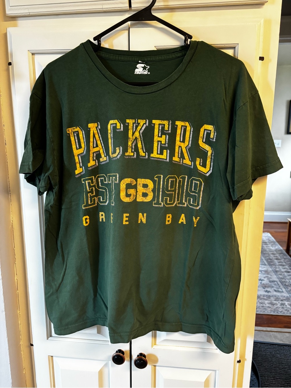 STARTER Dark Green Crewneck Tee with White Logo